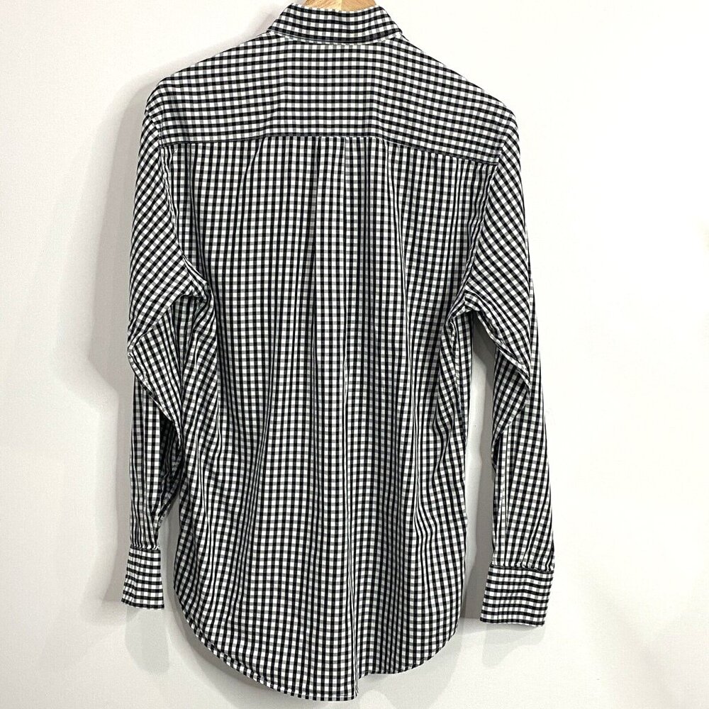 Peter Millar Crown Soft Black Check Shirt Men’s Medium Long Sleeve Button Down - Picture 3 of 14
